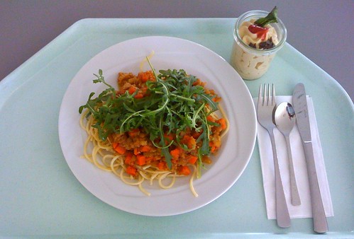 Spaghetti mit Balsamico-Linsen / Spaghetti with balsamico lentils