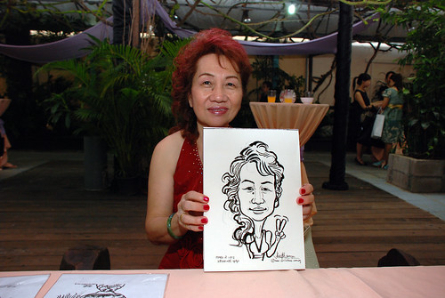 Caricature live sketching for Mark and Ivy's wedding solemization - 4