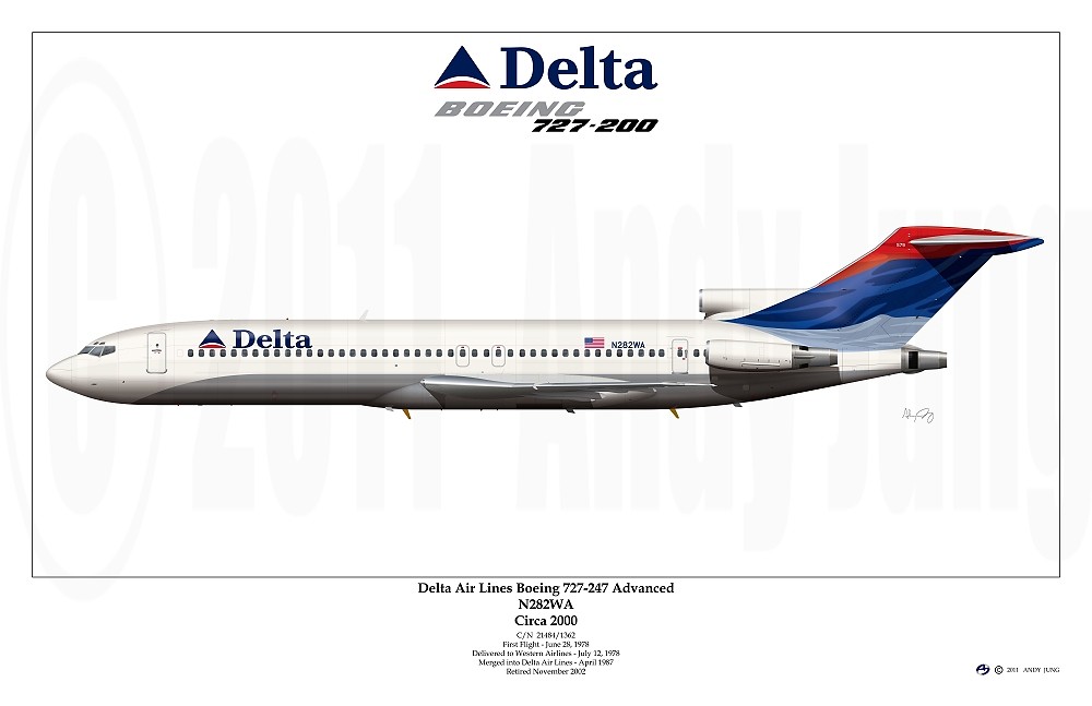 Delta 727-247 Advanced (N282WA)