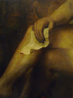 Rembrandt, Bathsheba at Her Bath with detail o...