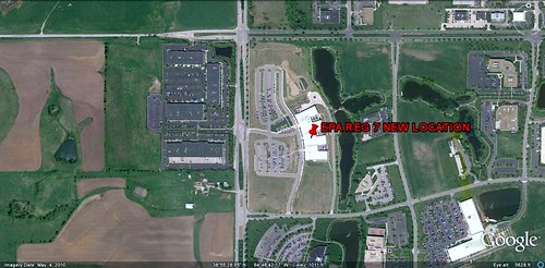 location of new EPA Reg 7 HQ (via Google Earth)
