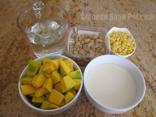 [Photo-Ingredients for Creamy Pumpkin Corn Soup]