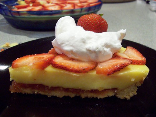Strawberries & cream pie