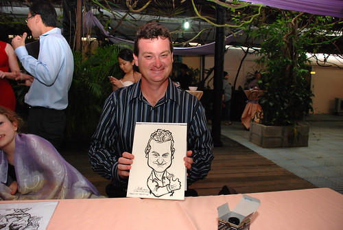 Caricature live sketching for Mark and Ivy's wedding solemization - 8