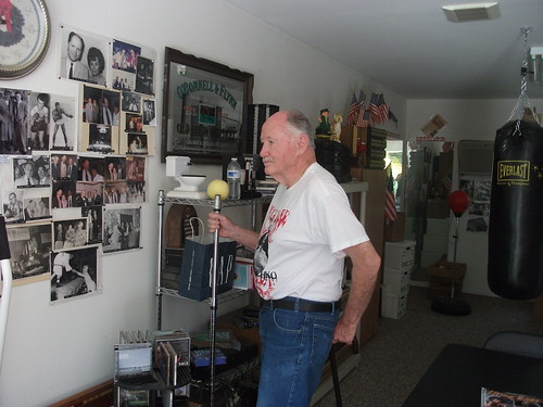 Bill O'Neill in his Personal Boxing Museum/Gym