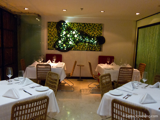 Bijao Restaurant's first floor dining area