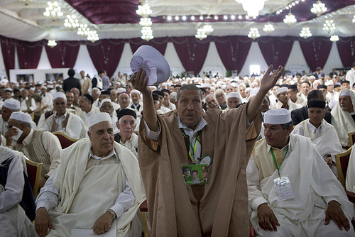 Libyan traditional leaders gathered in the capital of Tripoli on May 5, 2011 to express their support for the government against the counter-revolutionary rebels largely based in sections of the eastern region. They called for peace in the country. by Pan-African News Wire File Photos