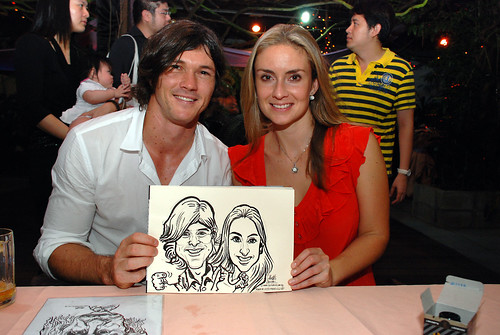 Caricature live sketching for Mark and Ivy's wedding solemization - 17
