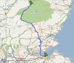 Edinburgh To Aviemore Driving Map