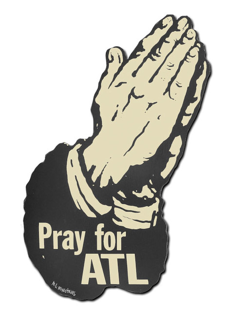 Pray For ATL black and white