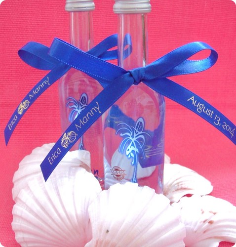 Vodka wedding favors royal blue wedding theme Image by Regal Ribbons