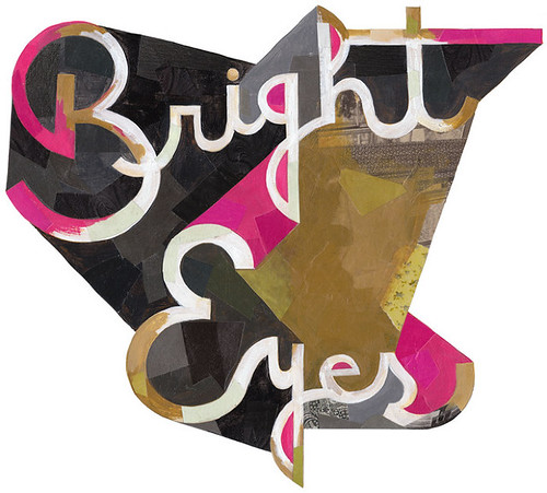 1-Typography - Bright_Eyes Printed with hits of neon pink ink by darrenbooth