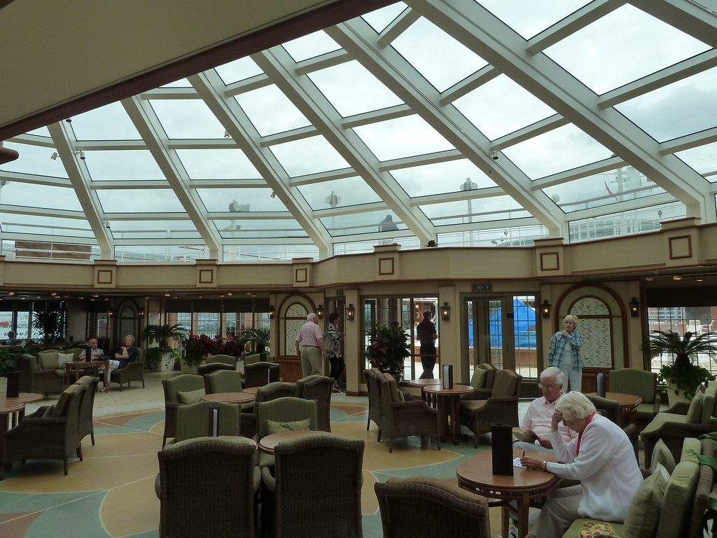 Garden Lounge on Cunard Queen Elizabeth Cruise Ship
