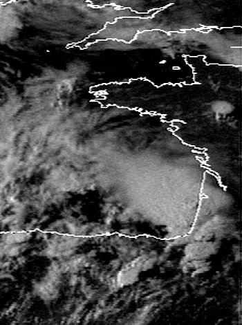 image satellite des orages violents de la mi-juillet 2003 météopassion