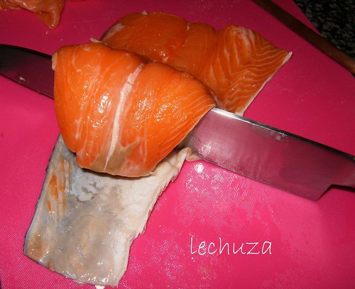Tarta de salmón-cola salmon