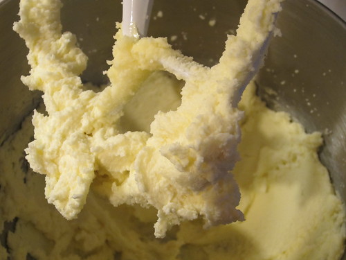 creamed butter + sugar