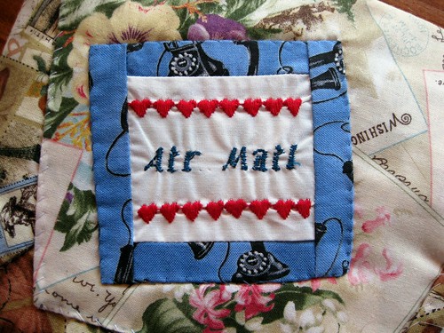 Embroidered air mail