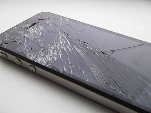 Shattered iPhone Screen