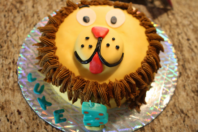 Luke's 3rd Birthday Party Lion Cake