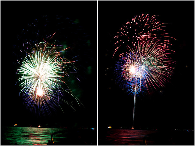 July 4th fireworks diptych 13