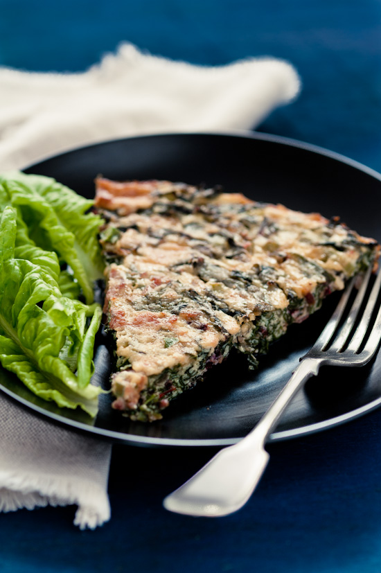 Naked beet greens quiche