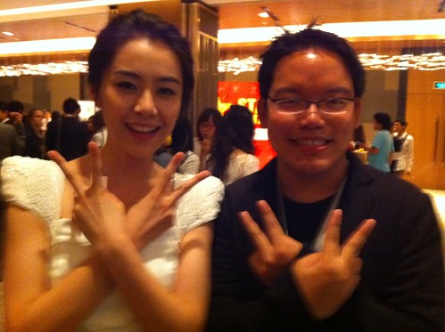 With Chinese actress  and famed model Meng Li