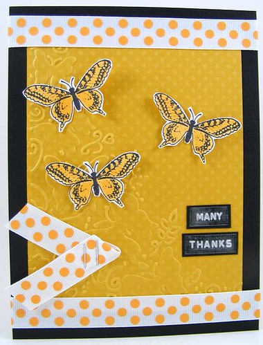 Many Thanks Butterflies Card