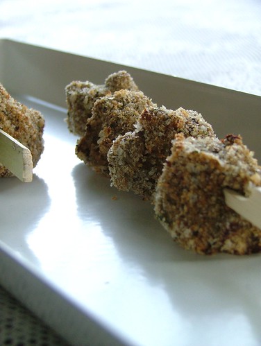 aubergine croquettes with tahini and mint -
