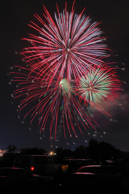 Fireworks, near Alton, Illinois, USA - 1