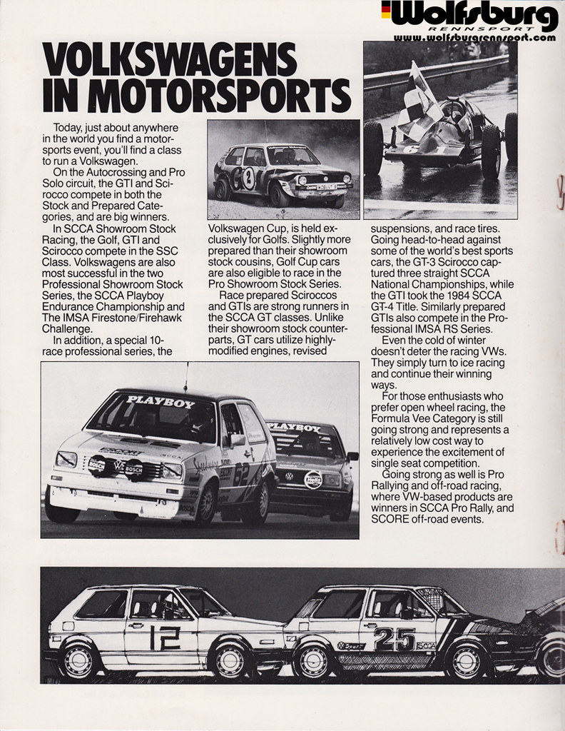 1985 VW Motorsports Handbook
