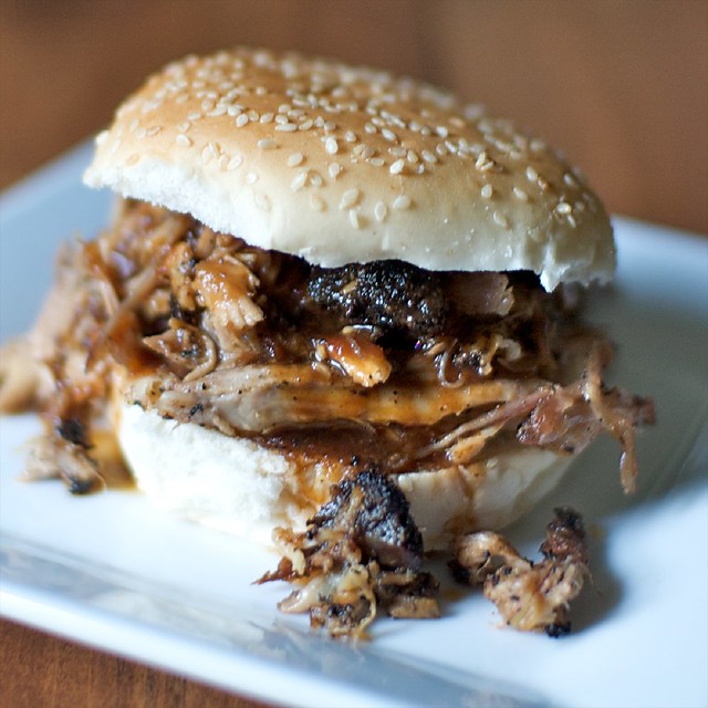 Pulled pork with coffee bbq sauce