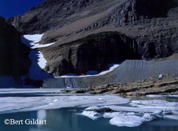 Global Warming has replaced a once massive glacier with a lake