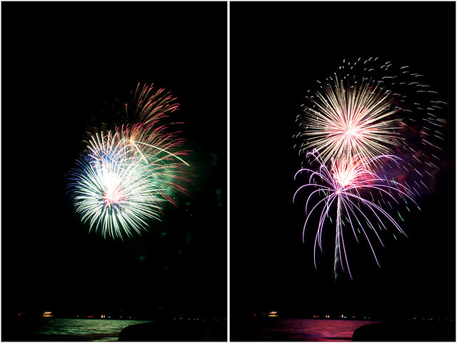 July 4th fireworks diptych 4