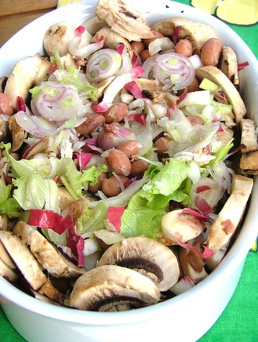 brown bean & mushroomsalad - insalata di fagioli e funghi