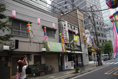 Photographing the Tanabata streamers