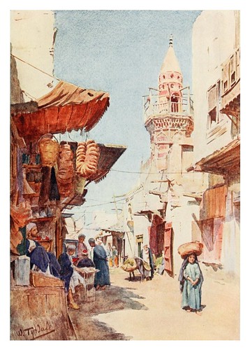 016-Calle del zoco Ez-Zalat en el Cairo-Below the cataracts (1907)- Walter Tyndale