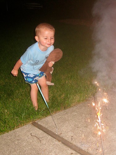 Blowing out the sparklers