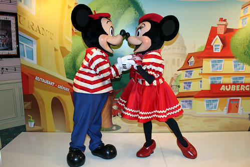 Meeting French Mickey and Minnie Mouse