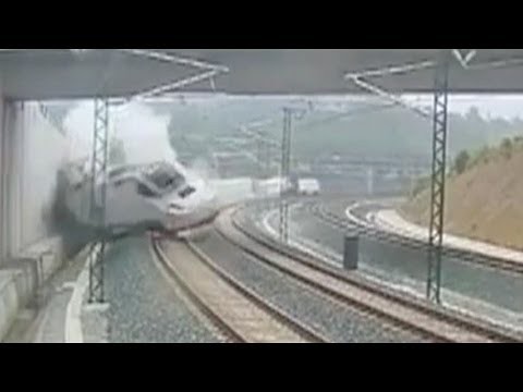 Spain Train Crash In Santiago de Compostela Video Photos Of Tragedy