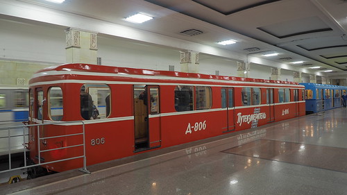 Moscow metro UM5 806 track meashure museum car ©  trolleway