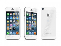 iphone 5 white - front, side and back view