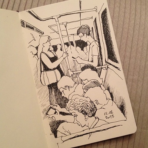 #subway #sketch #moleskine ©  Alexander Lyubavin