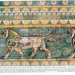 wonderen der oudheid II,1925 ill  Susa Darius Paleis leeuwen relief