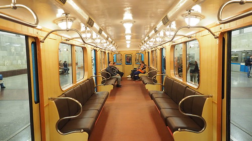 Moscow metro D 2037 museum car ©  trolleway
