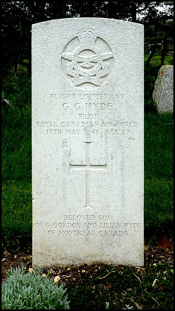 RCAF Flight Lieutenant G.G.Hydes Grave, Scopwick Cemetery, Lincolnshire