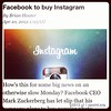 Facebook to buy Instagram ...... dislike