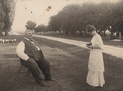 Photographing Jonathan Miller, date unknown