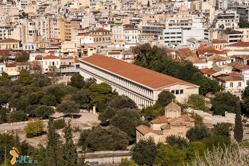 Stoa reconstruída, da Ágora Grega, em Atenas