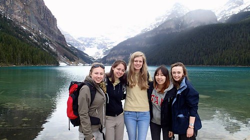 A group of beautiful volunteers at beautiful Lake Louise Summer 2013
