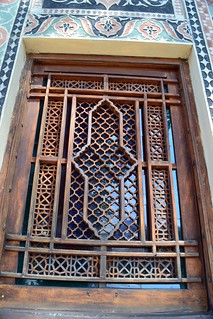 front of Kahn's palace puzzle windows